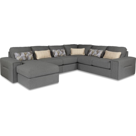 5 Pc Sectional Sofa w/ LAF Chaise
