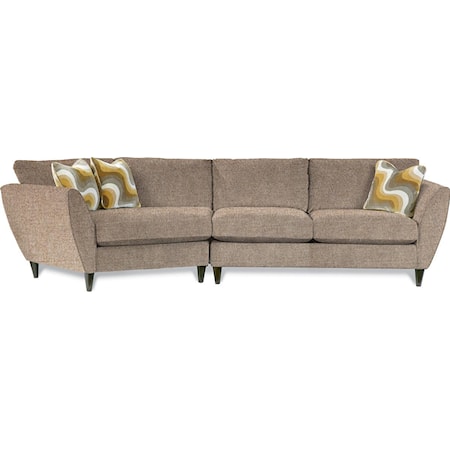 2 Pc Sectional Sofa with RAS Cuddler