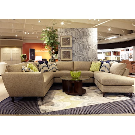 5 Pc Sectional Sofa with LAS Chaise