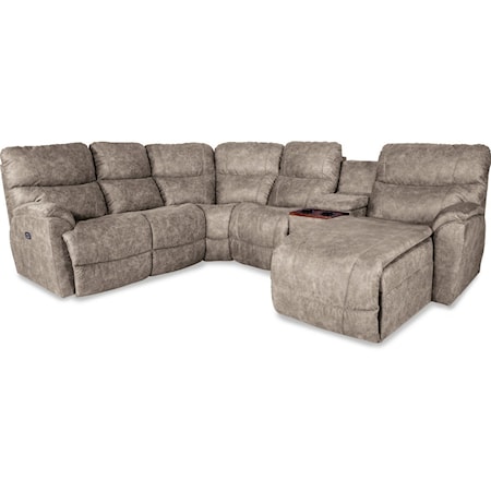 5 Pc Pwr Reclining Sofa w/ LAS Chaise