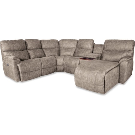 5 Pc Pwr Reclining Sofa w/ LAS Chaise