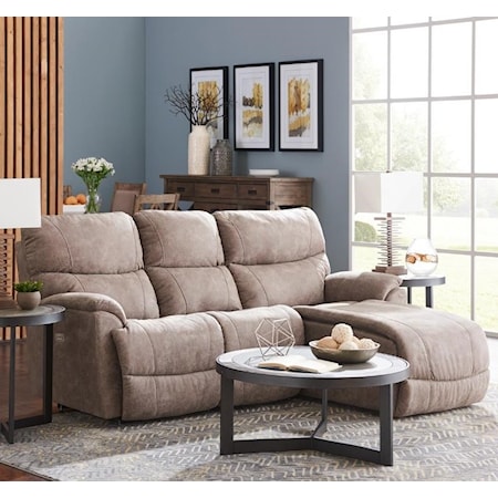 2 Pc Reclining Sectional Sofa w/ LAS Chaise
