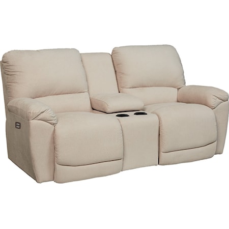 La-Z-Time® Full Reclining Loveseat w/Console