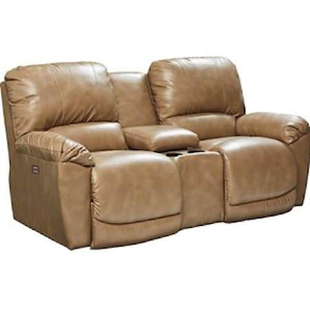 La-Z-Time® Full Reclining Loveseat w/Console