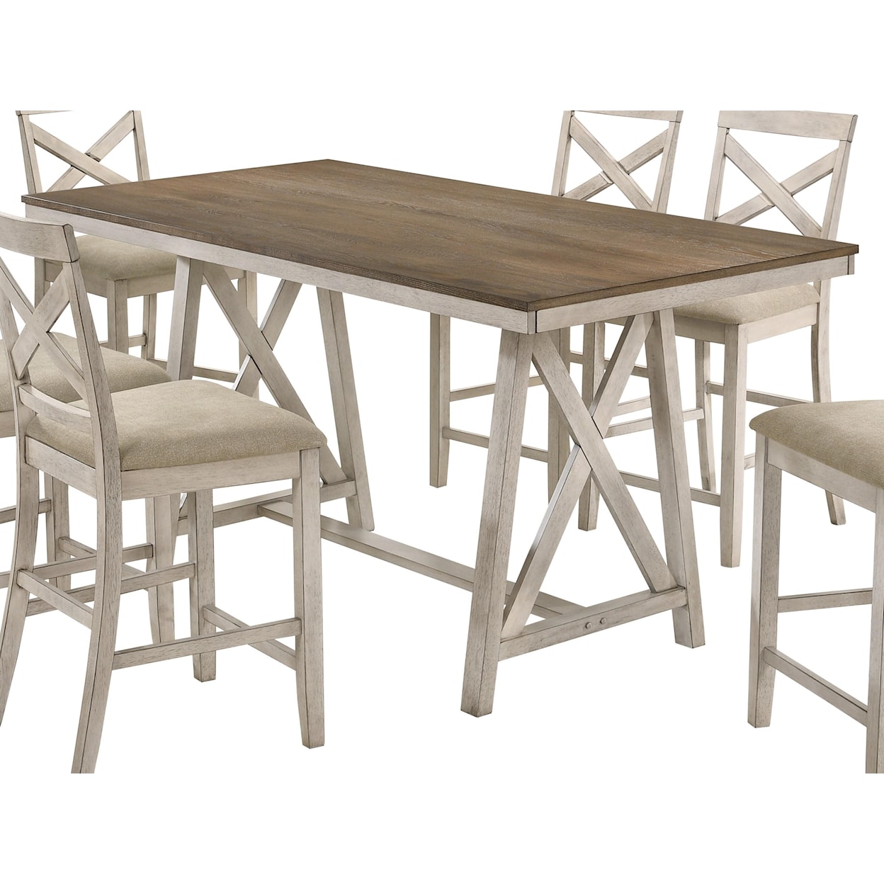 Lacey Furniture Somerset Counter Height Dining Table with Six Chairs