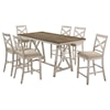 Lacey Furniture Somerset Counter Height Dining Table with Six Chairs