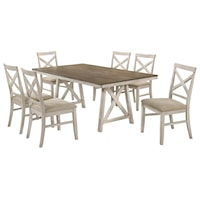 Rectangular Dining Table with 6 Side Chairs