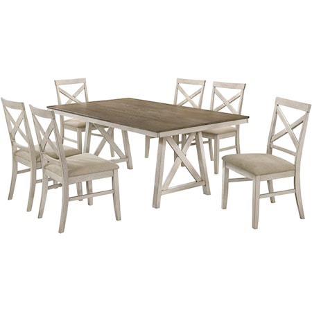 Dining Table with Six Chairs