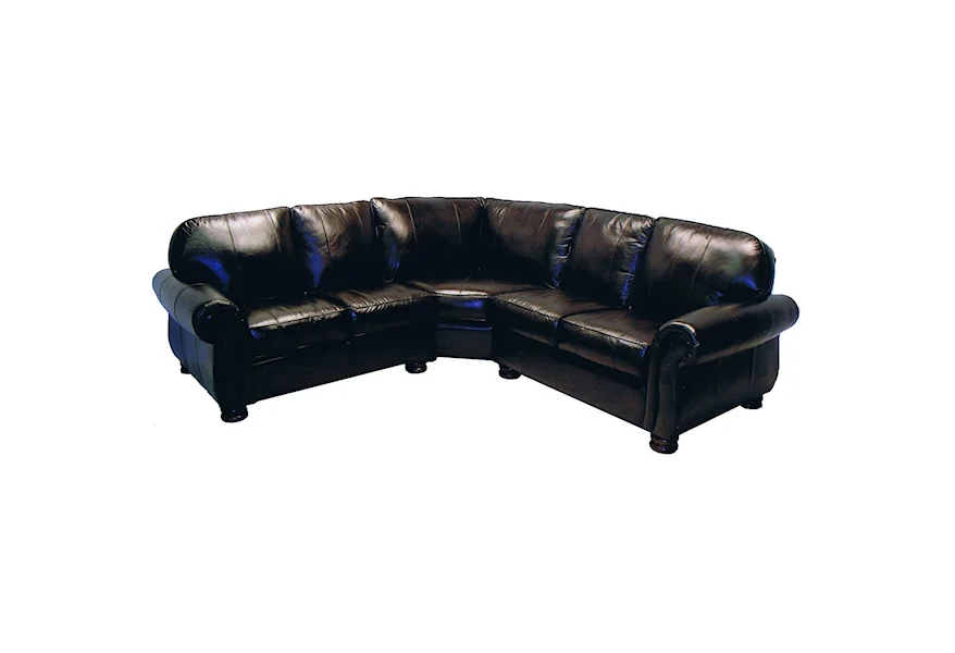8611 Leather Sectional by LaCrosse at Mueller Furniture