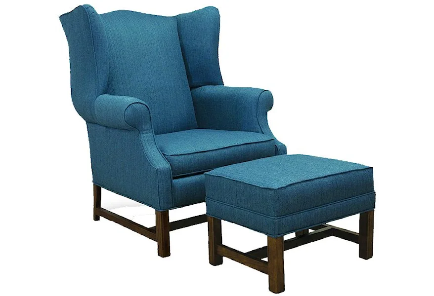 1414 High Back Chair and Ottoman by Lancer at Sheely's Furniture & Appliance
