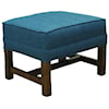 Lancer 1414 Ottoman with Oak Chippendale Base