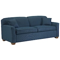 Stationary Short Sofa with Block Feet