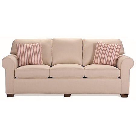 Casual Sofa with Rolled Arms