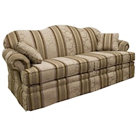 Traditional Camelback Sofa with Skirt