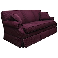 Traditional Queen Sleeper Sofa with Rolled Arms