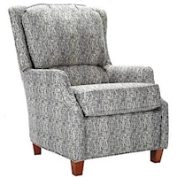 Casual Accent Chair with Narrow Tapered Arms
