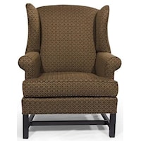 Wing Back Chair with Rolled Arm