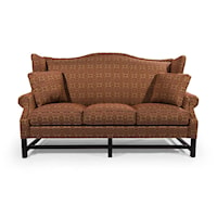 High Wing Back Sofa with Rolled Arms