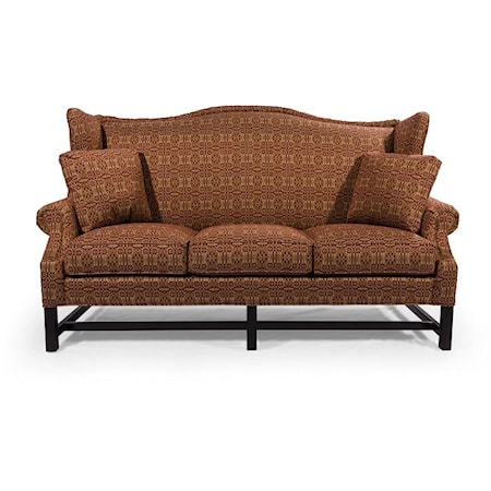 High Wing Back Sofa with Rolled Arms