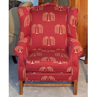 High Wing Back Chair with Rolled Arms