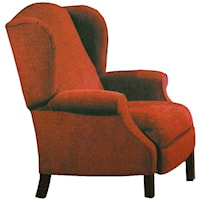 High Back Recliner with Cherry Chippendale Legs 