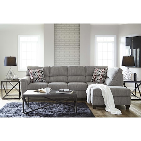 2pc RAF Chaise Sectional Sofa