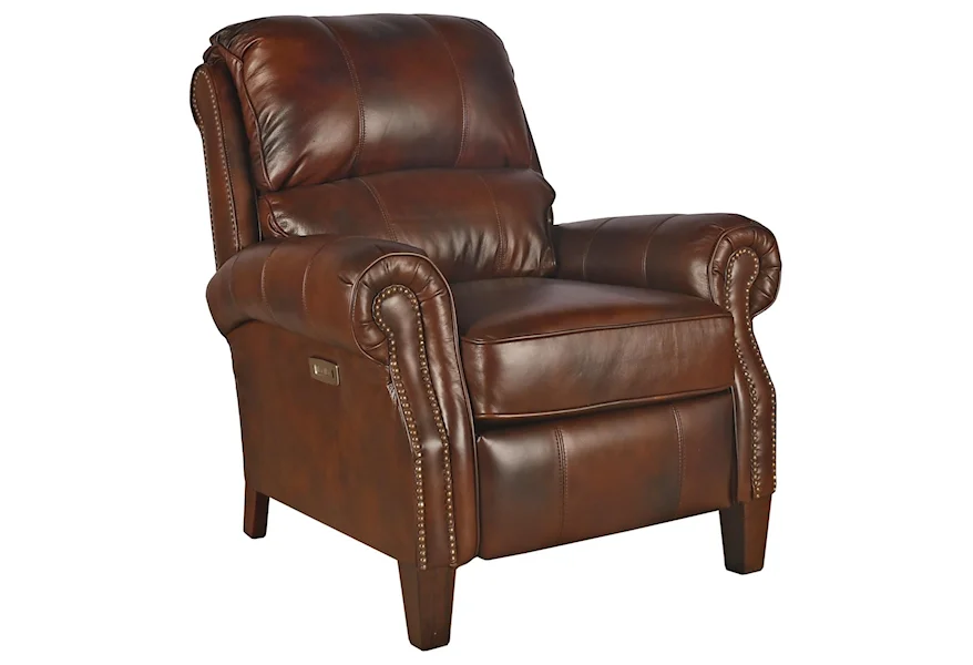 Cassidy Leather Power High-leg Recliner by Lincoln Upholstery at Bennett's Furniture and Mattresses