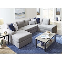 Contemporary 2-Piece Sectional with Chaise