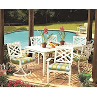 7 Piece Outdoor Dining Set with Table and Chairs