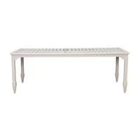 Rectangular Dining Table with Slatted Top