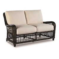 Outdoor Loveseat with Cushioned Seat and Back