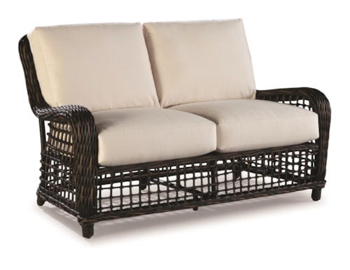 Outdoor Loveseat with Cushioned Seat and Back