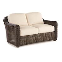 Outdoor Loveseat with Cushioned Seat and Back