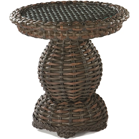 Round Pedestal End Table