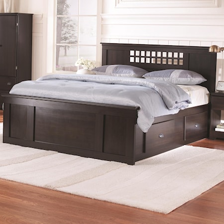 King Panel Captains Bed