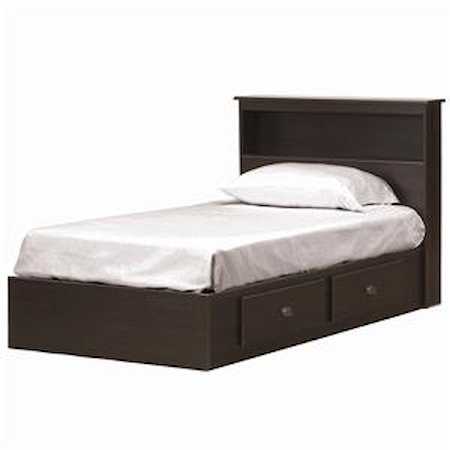 Twin 2 Drawer Mates Bed with Roller Glides