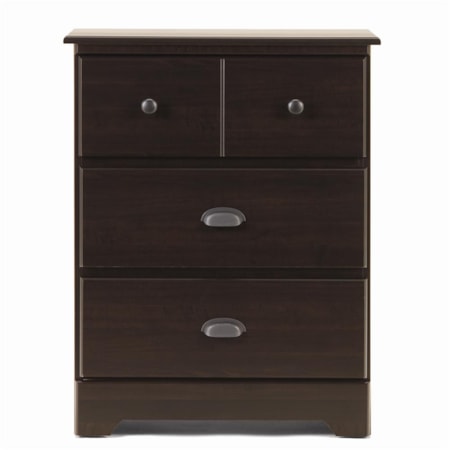 3 Drawer Nightstand with Roller Glides