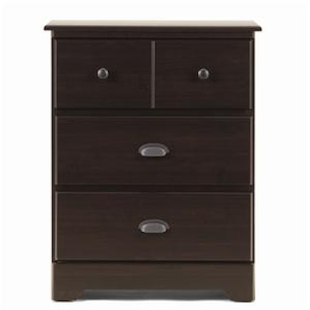 3 Drawer Nightstand with Roller Glides