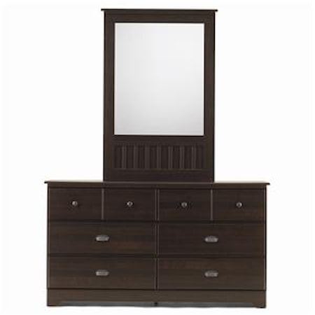 6 Drawer Dresser & Framed Mirror