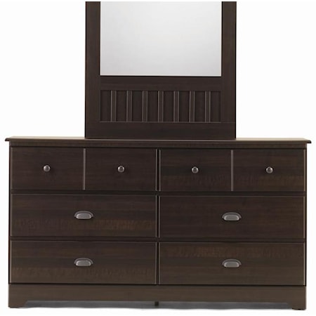 6 Drawer Dresser with Roller Glides