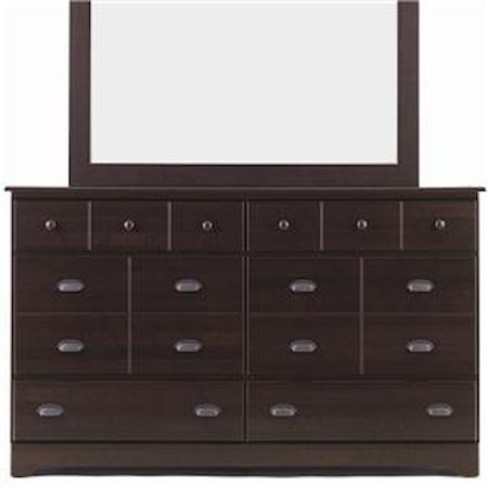 6 Drawer Dresser with Roller Glides