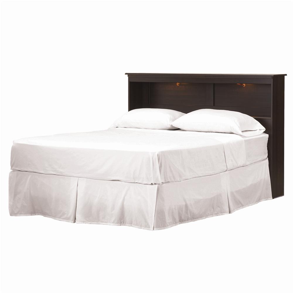 Queen Bookcase Headboard with Lights