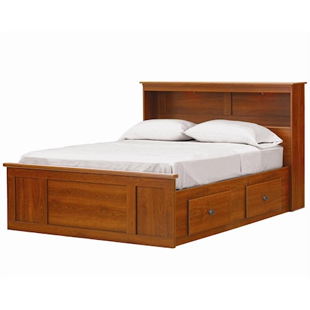 King Bookcase Captains Bed 