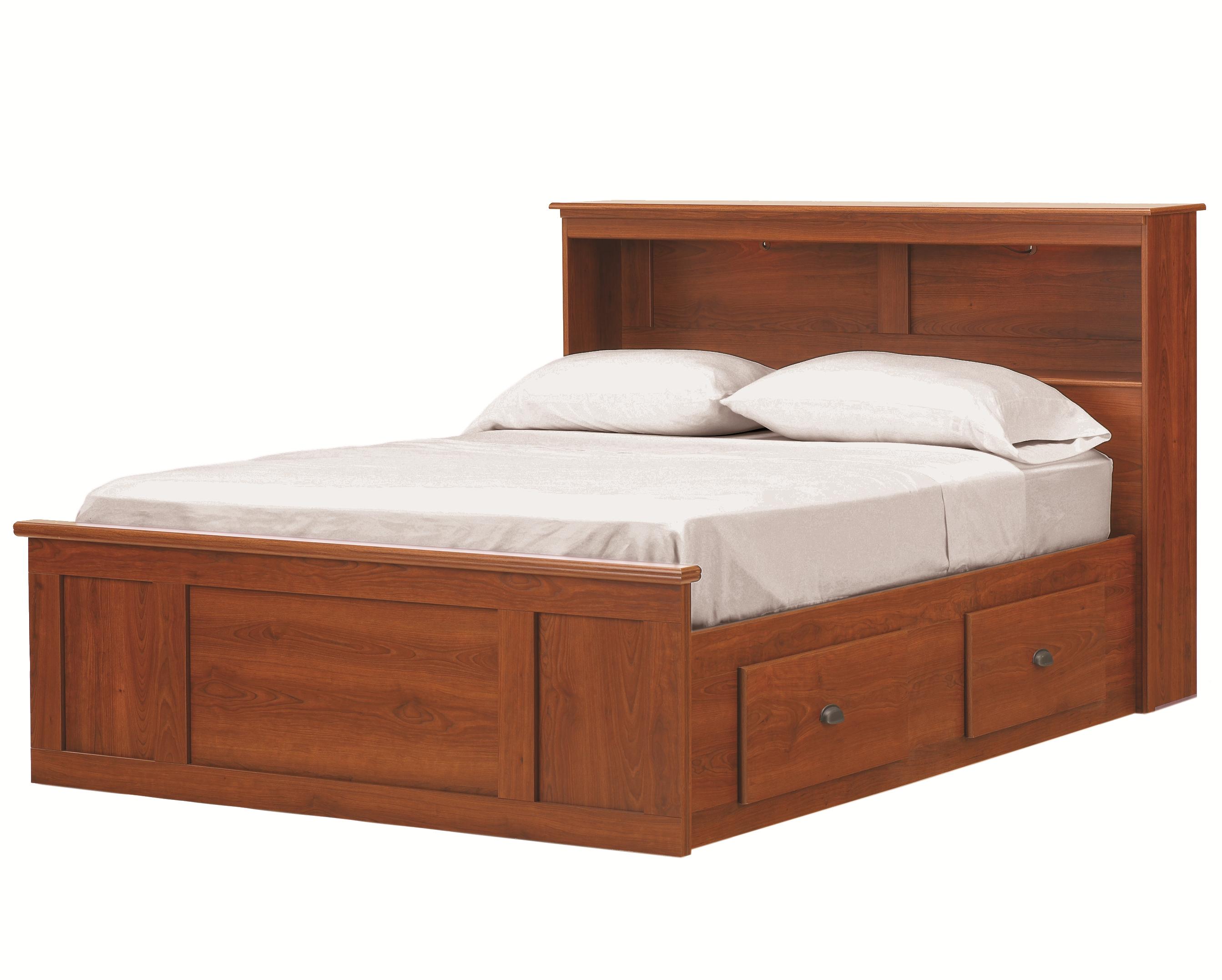 Queen Bookcase Captains Bed