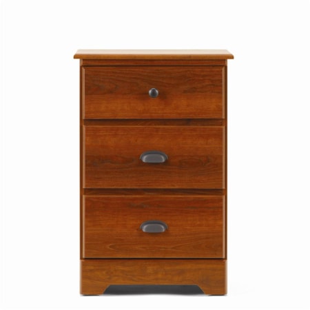 3 Drawer Nightstand with Roller Glides