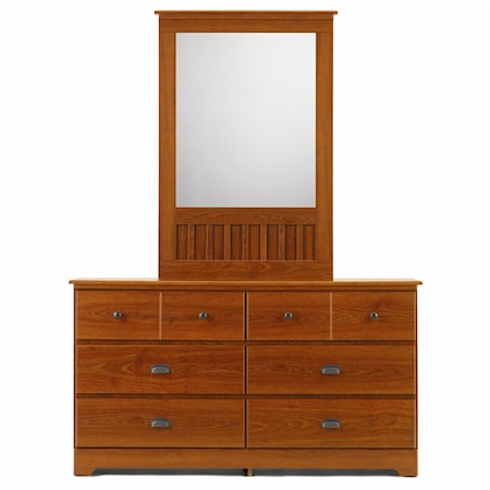 6 Drawer Dresser & Framed Mirror