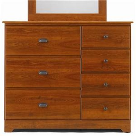 7 Drawer Dresser with Roller Glides