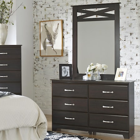 Dresser and Mirror Combo