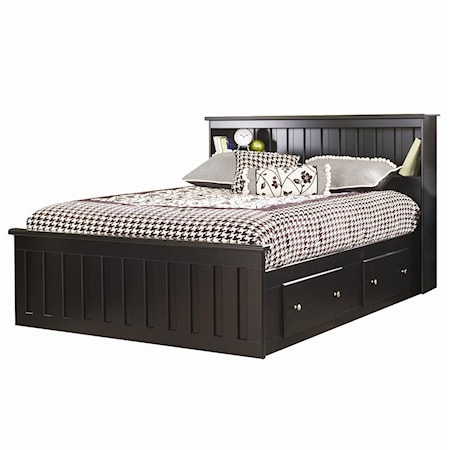 King Bookcase Captains Bed