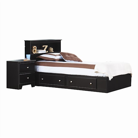 Twin 2 Drawer Mates Bed